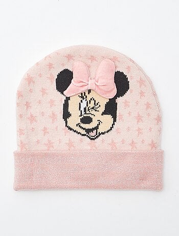 Gorro com dobra e estampado 'Minnie'