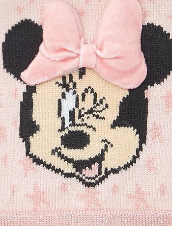 Gorro com dobra e estampado 'Minnie'