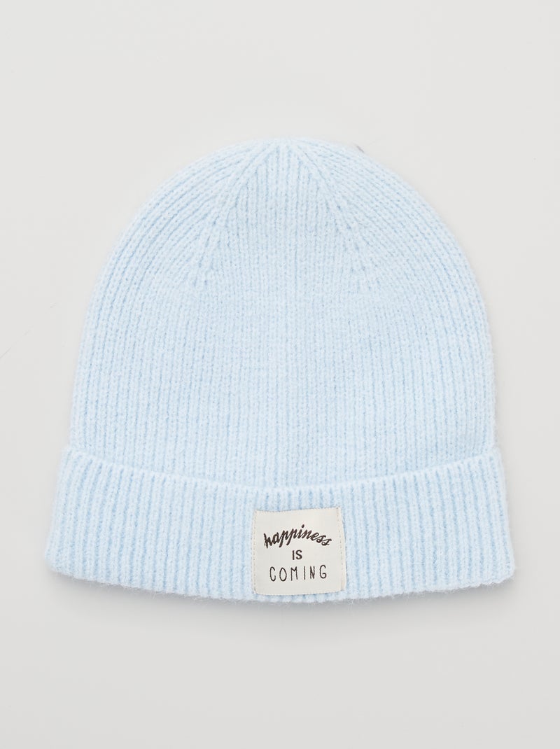 Gorro com dobra etiqueta Azul Acinzentado - Kiabi