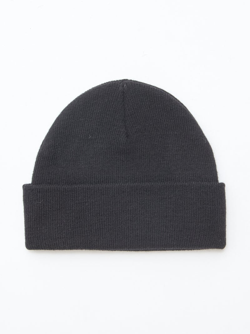 Gorro com dobra Preto - Kiabi