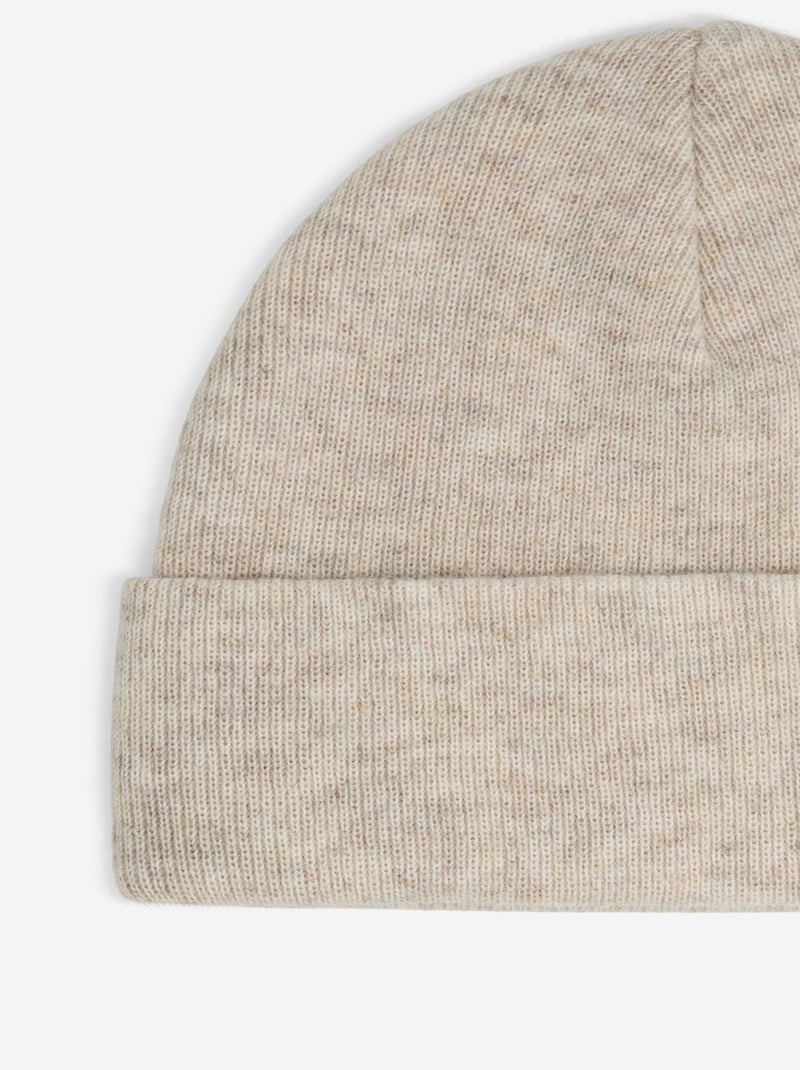 Gorro com etiqueta à frente Bege - Kiabi