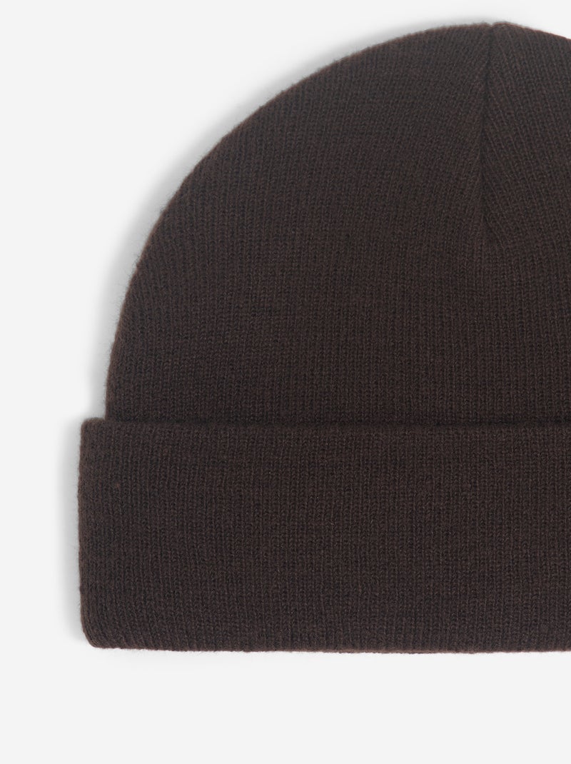 Gorro com etiqueta à frente Castanho - Kiabi
