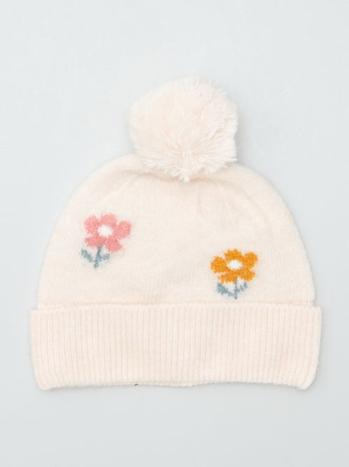 Gorro com pompom de malha - Kiabi