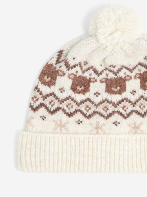 Gorro com pompom estampado - Kiabi
