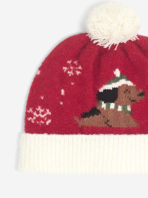 Gorro com pompom estampado - Kiabi