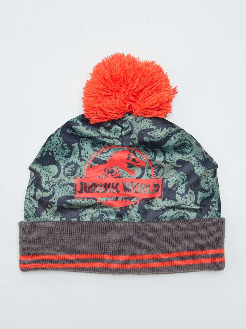 Gorro com pompom 'Parque Jurássico' VERMELHO - Kiabi