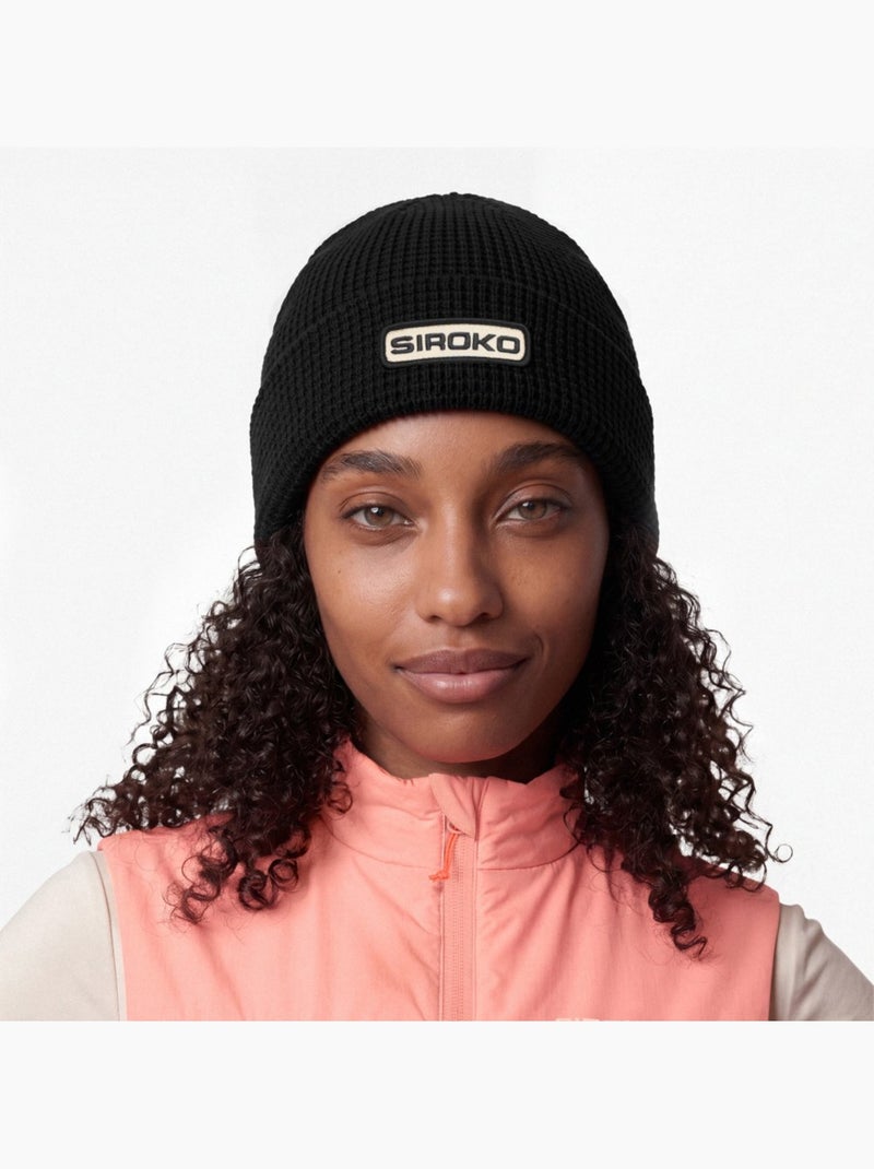 Gorro de caminhada em malha waffle Preto - Kiabi