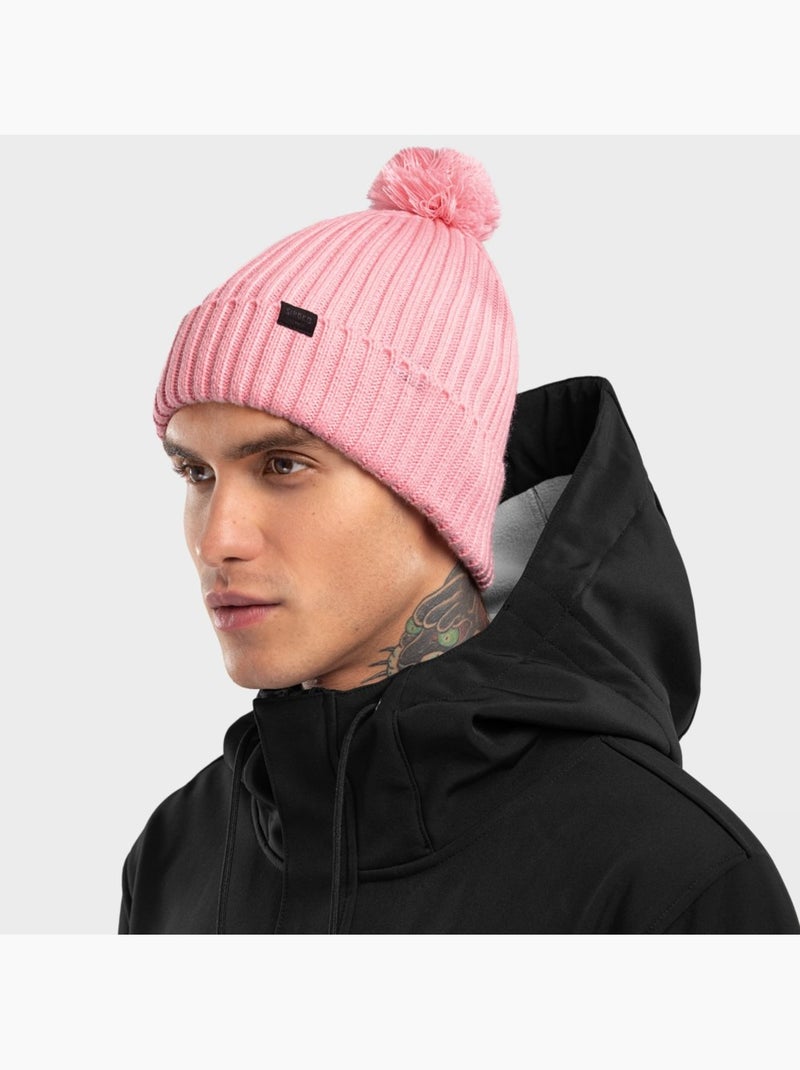 Gorro de inverno com pompom Rosa - Kiabi