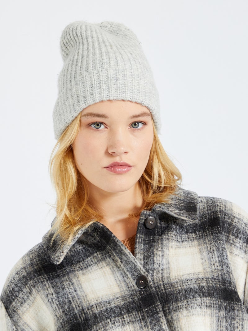 Gorro  de lã Cinza - Kiabi