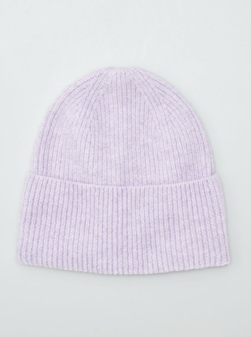 Gorro de malha canelada VIOLETA - Kiabi