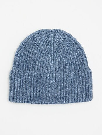 Gorro de malha canelado