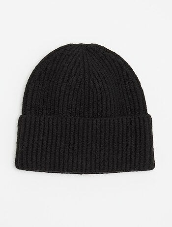 Gorro de malha canelado