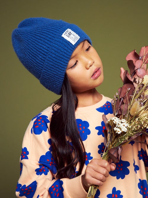 Gorro de malha com etiqueta bordada - Kiabi
