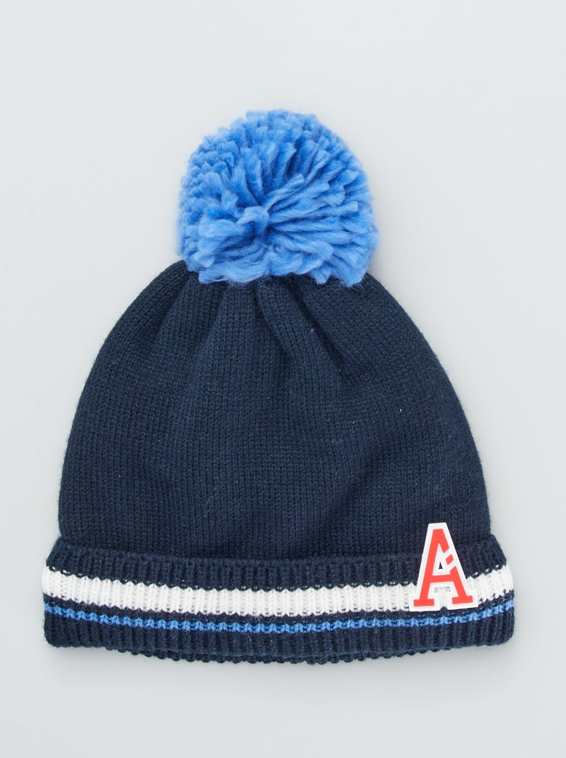 Gorro de malha com letra de fantasia Azul - Kiabi