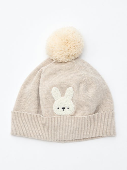 Gorro de malha com pompom - Kiabi
