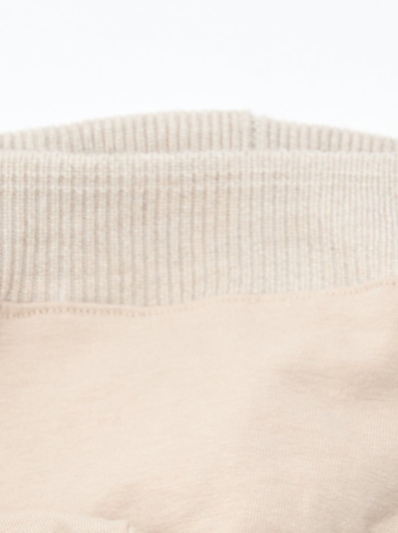 Gorro de malha com pompom Bege - Kiabi