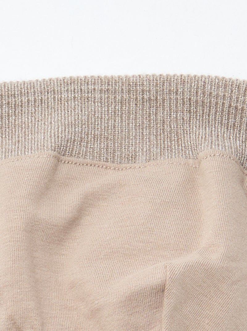 Gorro de malha com pompom Castanho - Kiabi