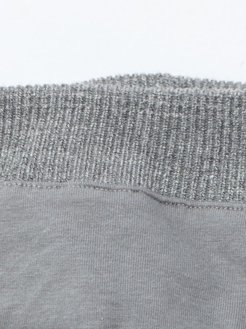 Gorro de malha com pompom Cinza - Kiabi