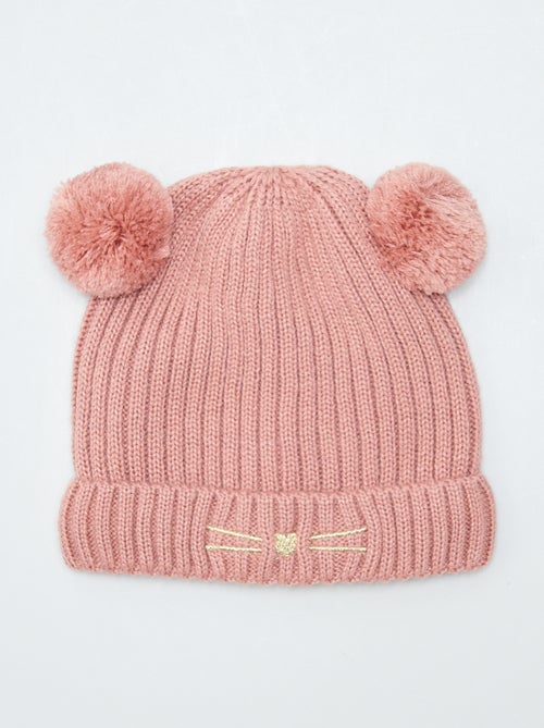 Gorro de malha com pompom - Kiabi