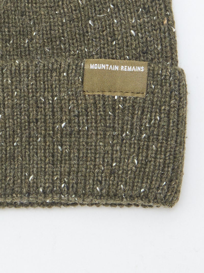 Gorro de malha fantasia Caqui - Kiabi