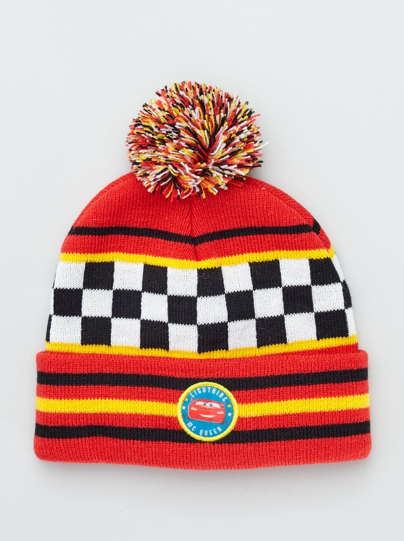 Gorro de malha fina 'Carros' Vermelho - Kiabi