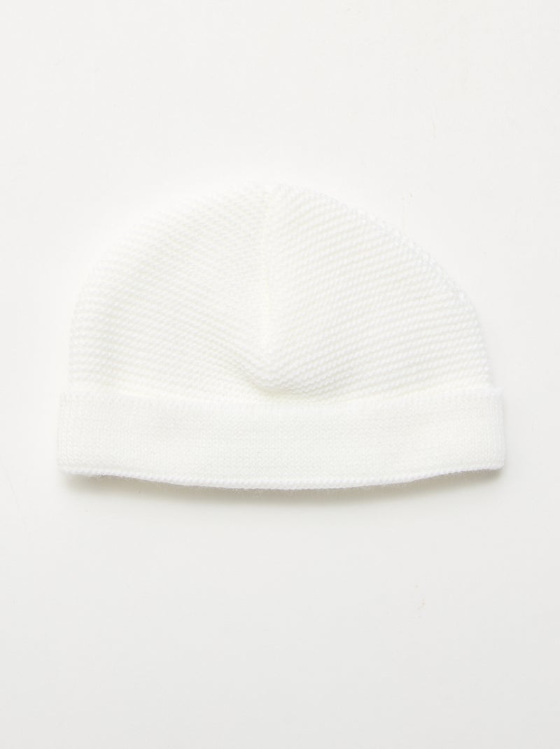 Gorro de malha 'La manufacture de Layette' Branco - Kiabi