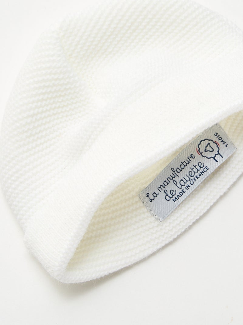 Gorro de malha 'La manufacture de Layette' Branco - Kiabi