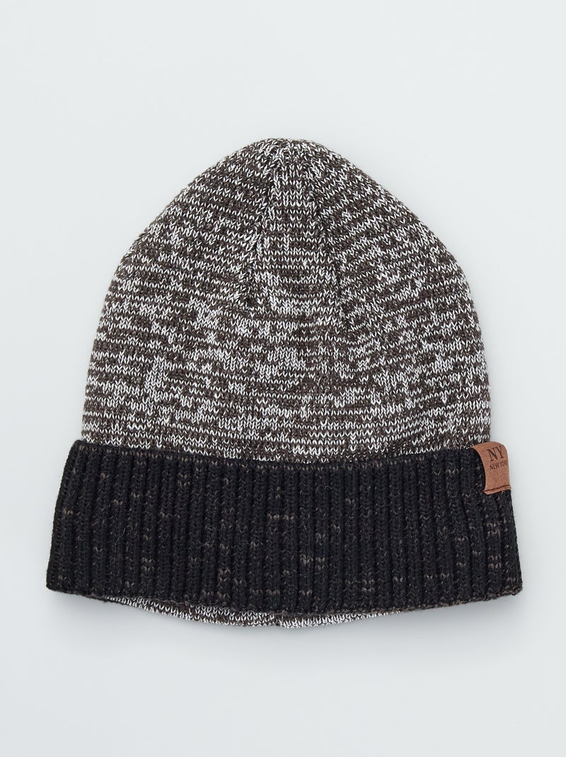 Gorro de malha 'New York' Cinza Claro - Kiabi