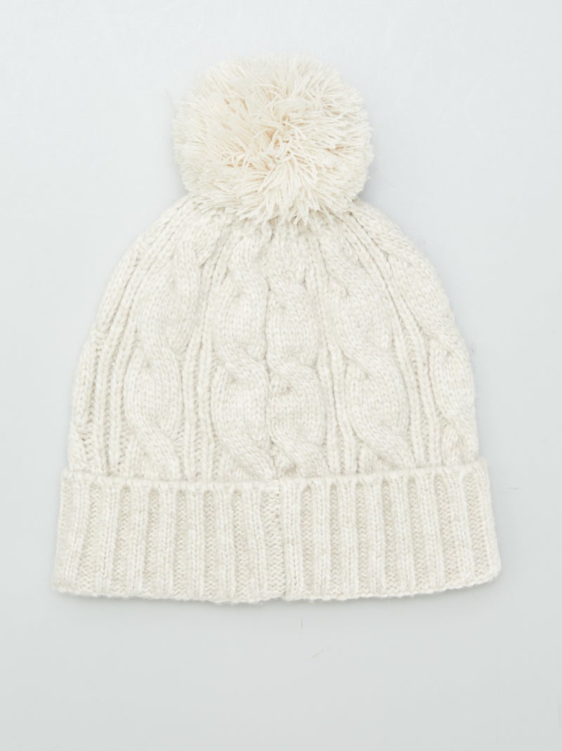 Gorro de malha torcida BEGE - Kiabi