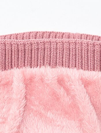 Gorro de malha trançada liso