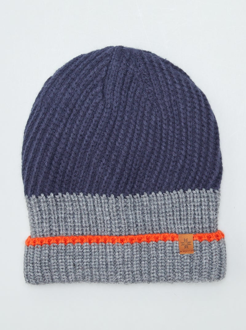Gorro de tricô AZUL - Kiabi