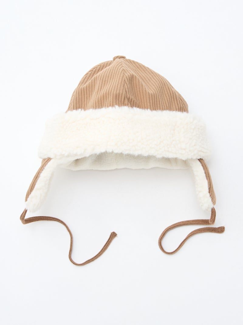 Gorro de veludo Castanho - Kiabi