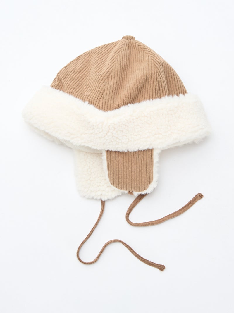 Gorro de veludo Castanho - Kiabi