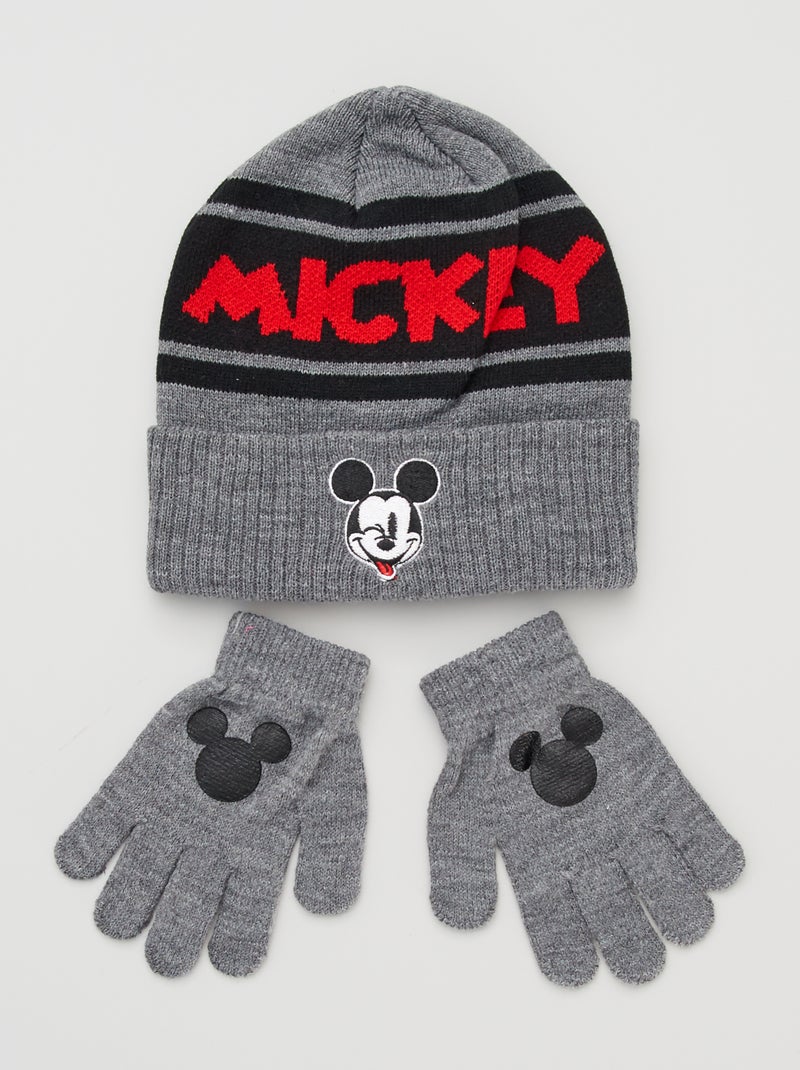 Gorro e luvas 'Disney' Cinza Mesclado - Kiabi