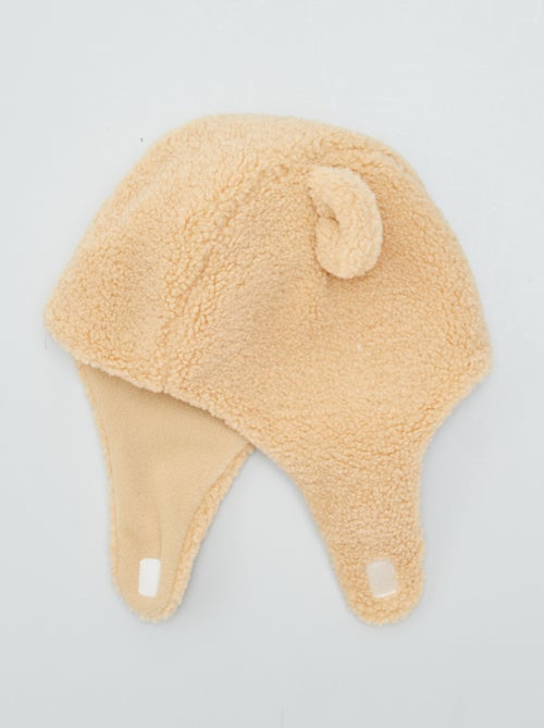 Gorro efeito lã de carneiro com orelhas - Kiabi