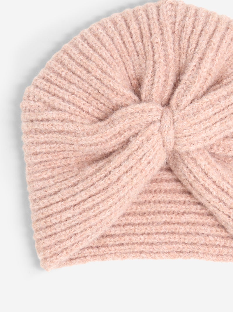 Gorro em forma de turbante Rosa - Kiabi