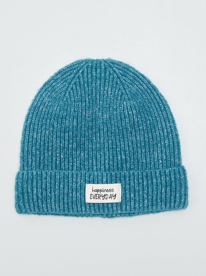 Gorro em malha AZUL - Kiabi