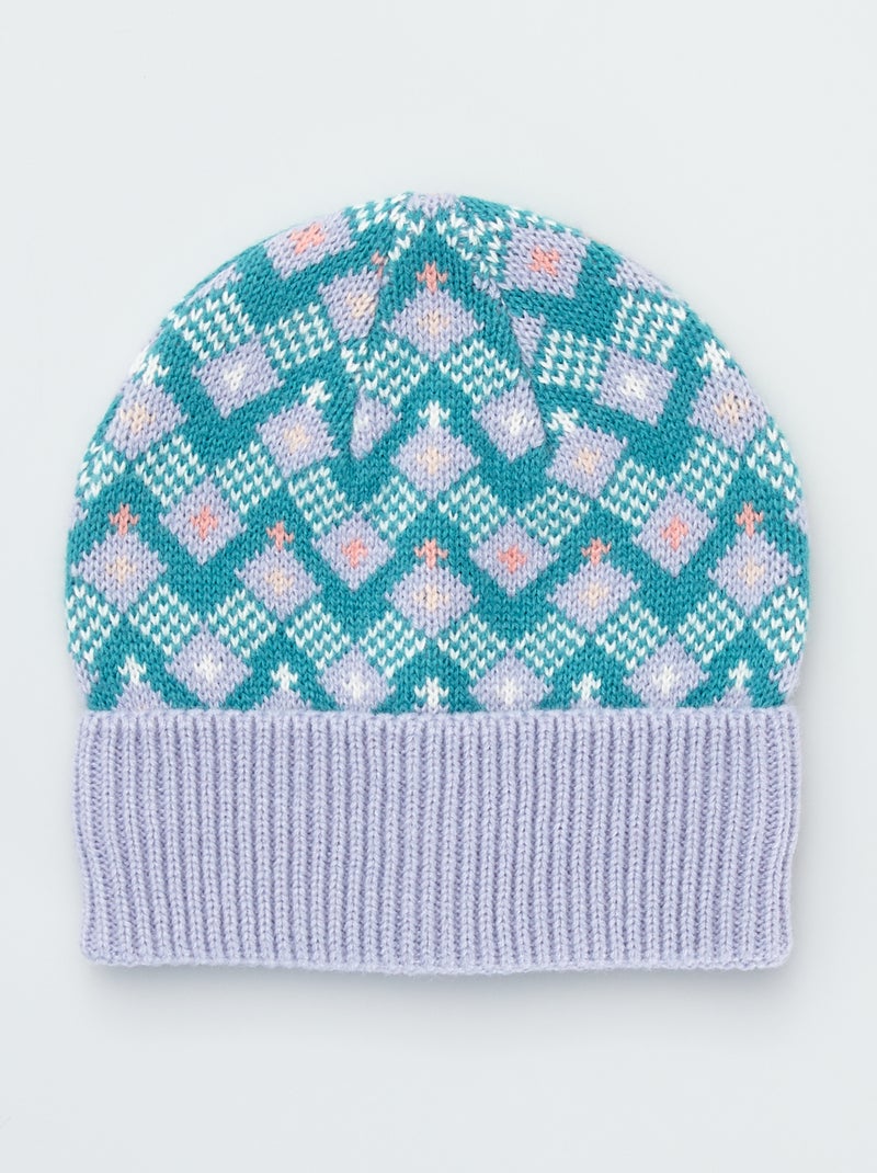 Gorro em malha com fantasia AZUL - Kiabi