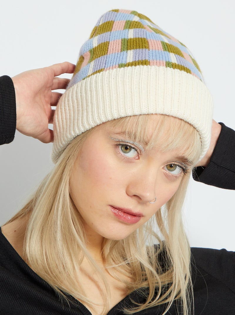Gorro em malha com fantasia Multicor - Kiabi