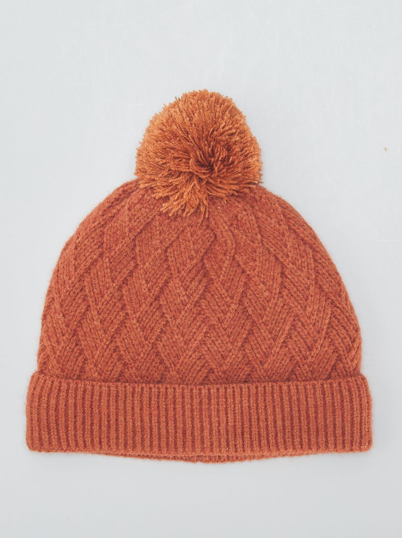 Gorro em malha de fantasia LARANJA - Kiabi