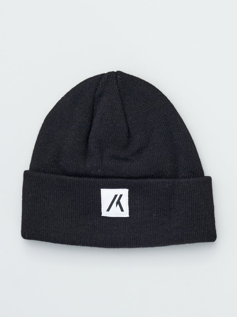 Gorro em malha fina Preto - Kiabi