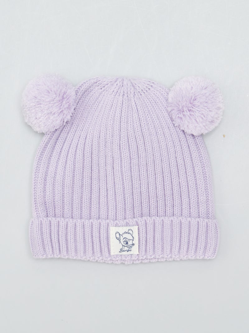 Gorro em malha jersey 'Bambi' Lilás - Kiabi