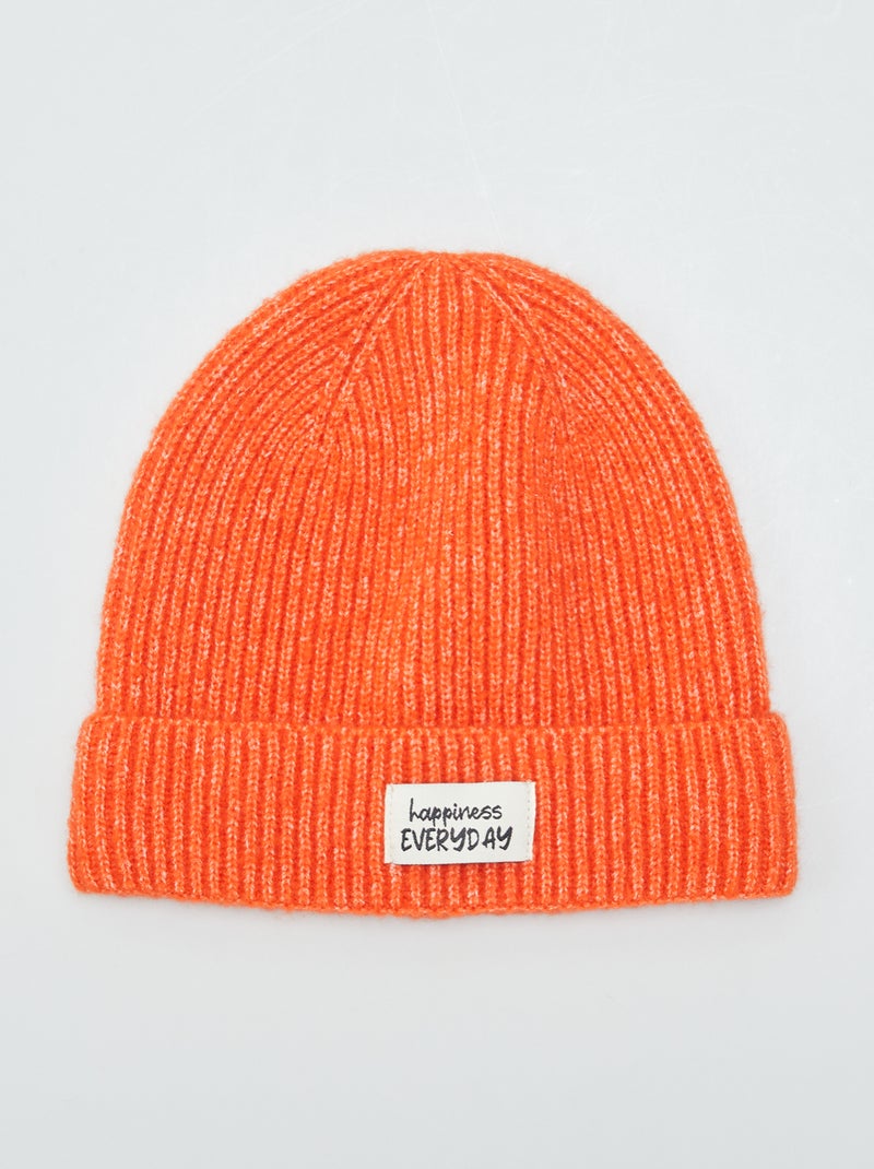 Gorro em malha LARANJA - Kiabi