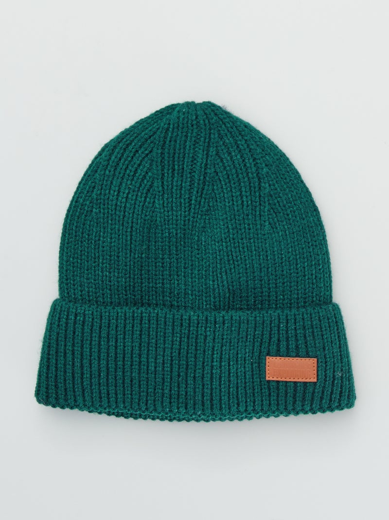 Gorro em malha lisa e estampa de fantasia VERDE - Kiabi