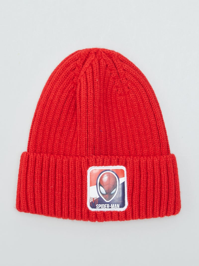 Gorro em malha nervurada Homem-Aranha VERMELHO - Kiabi
