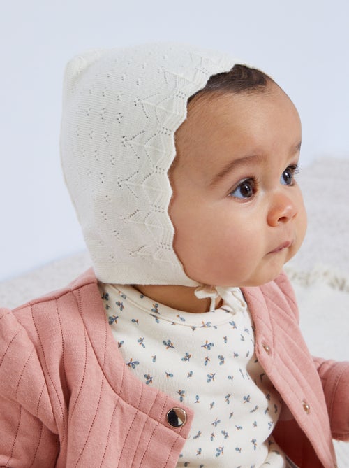 Gorro em malha pointelle - Kiabi