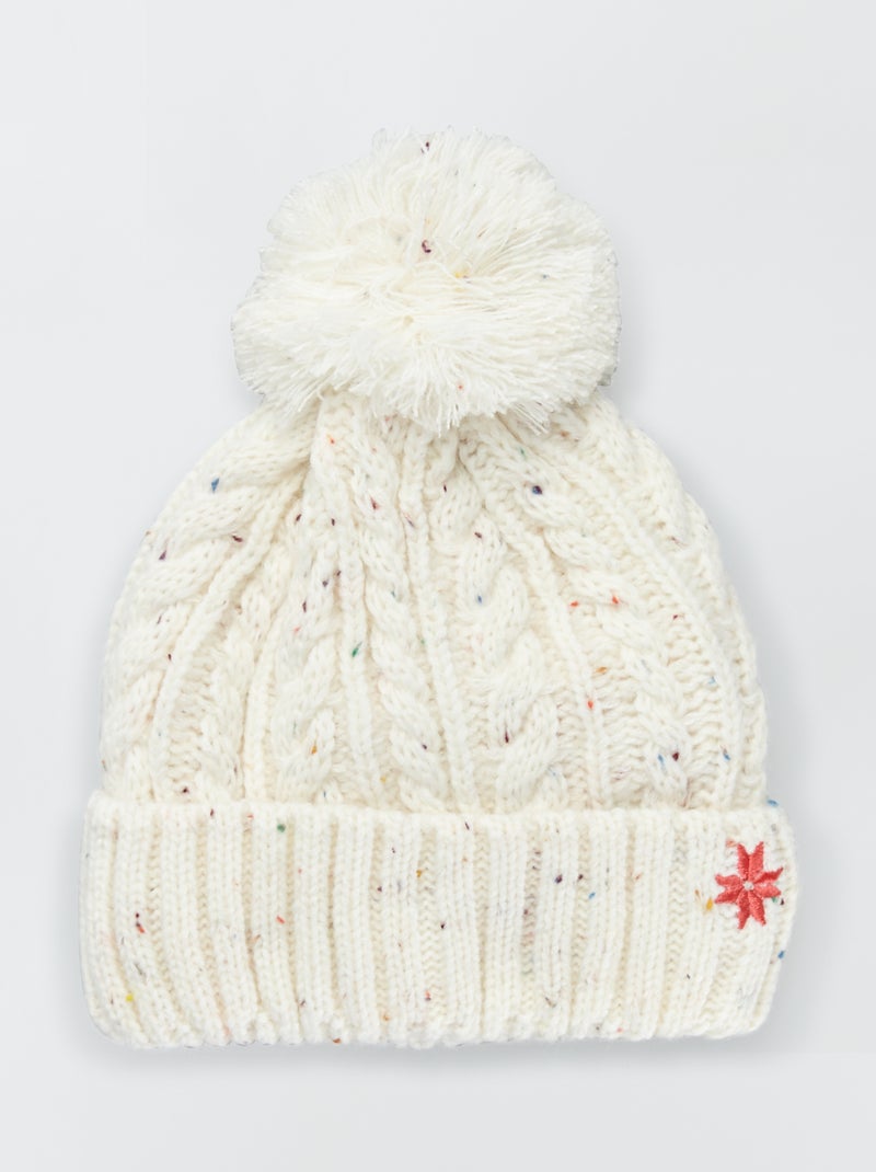 Gorro em malha torcida BEGE - Kiabi