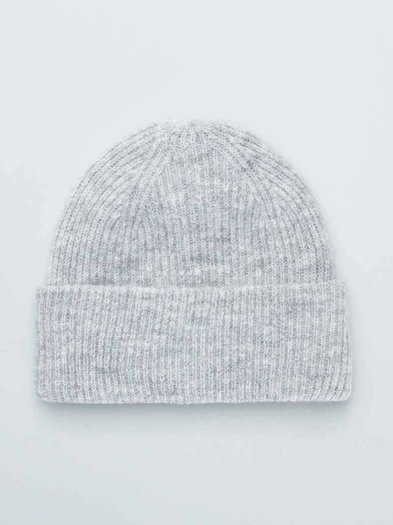 Gorro em tricô - Unissexo CINZA - Kiabi