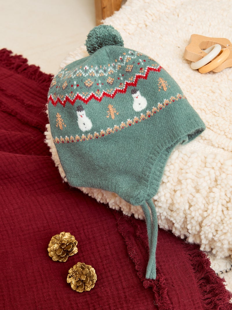 Gorro estilo peruano com motivo de 'Natal' Verde - Kiabi