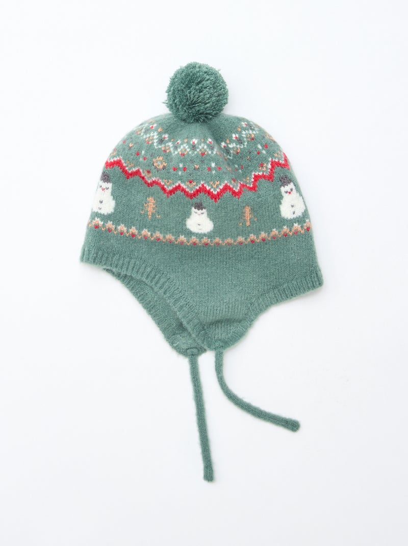 Gorro estilo peruano com motivo de 'Natal' Verde - Kiabi